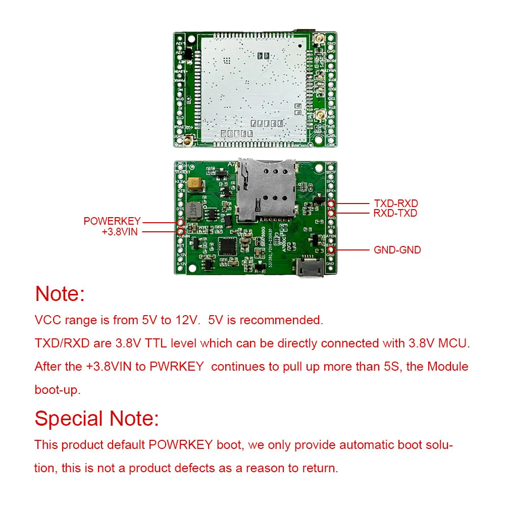 Фото Модуль SIMCOM LTE CAT1 SIM7600E Core Board Modem (плата-адаптер) с поддержкой GNSS USB/TTL и антенной для Европы/Ближнего Востока/Африки №4