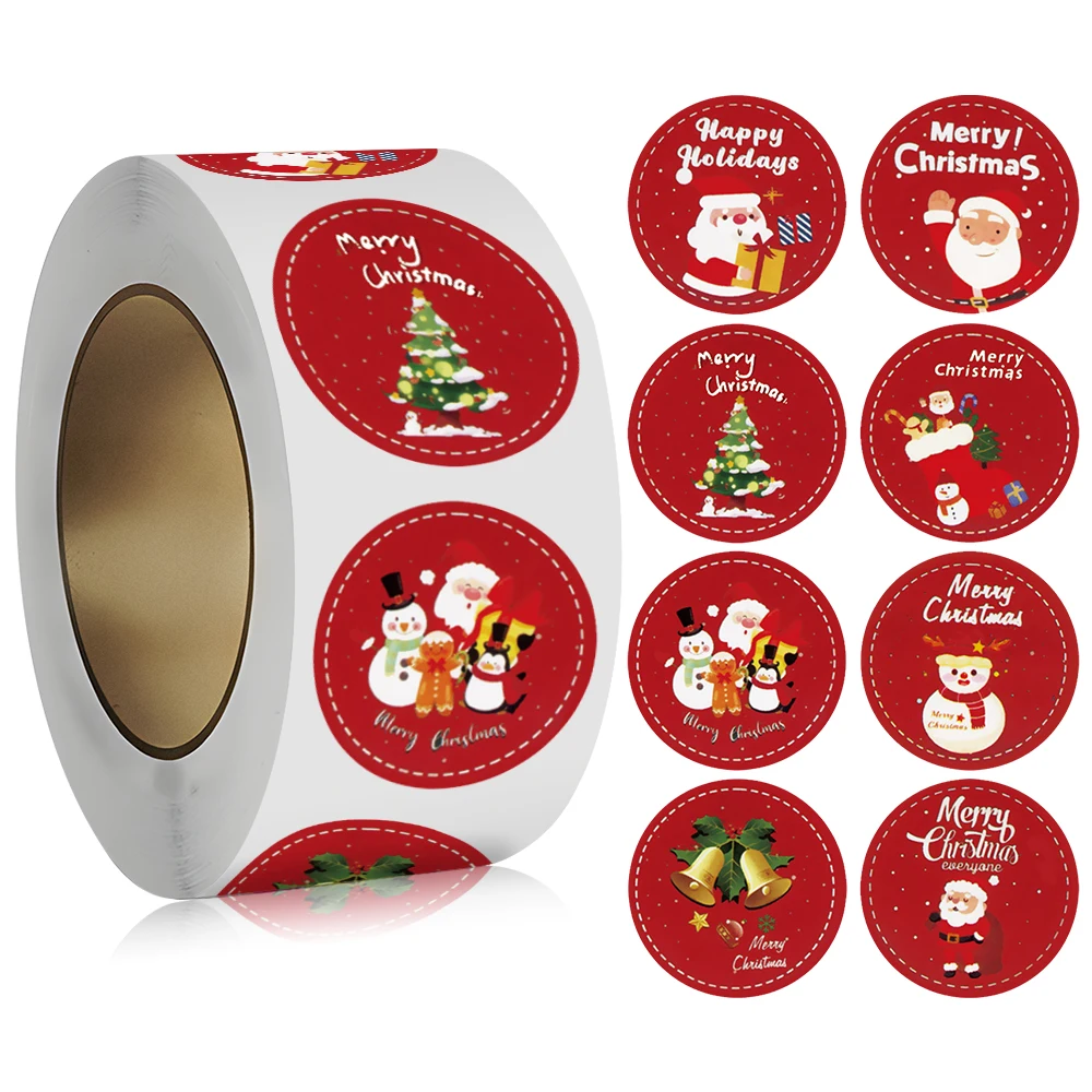 

Красные наклейки для подарков