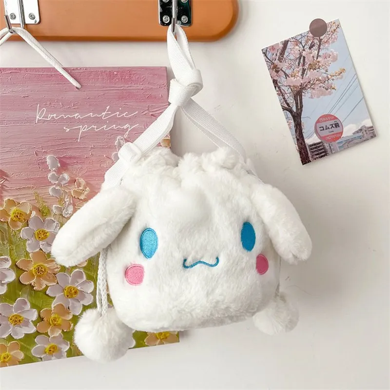 

Women's Plush Messenger Bag Girl Cute Dog Ins fur shoulder bag small mobile phone bag Birthday Gift