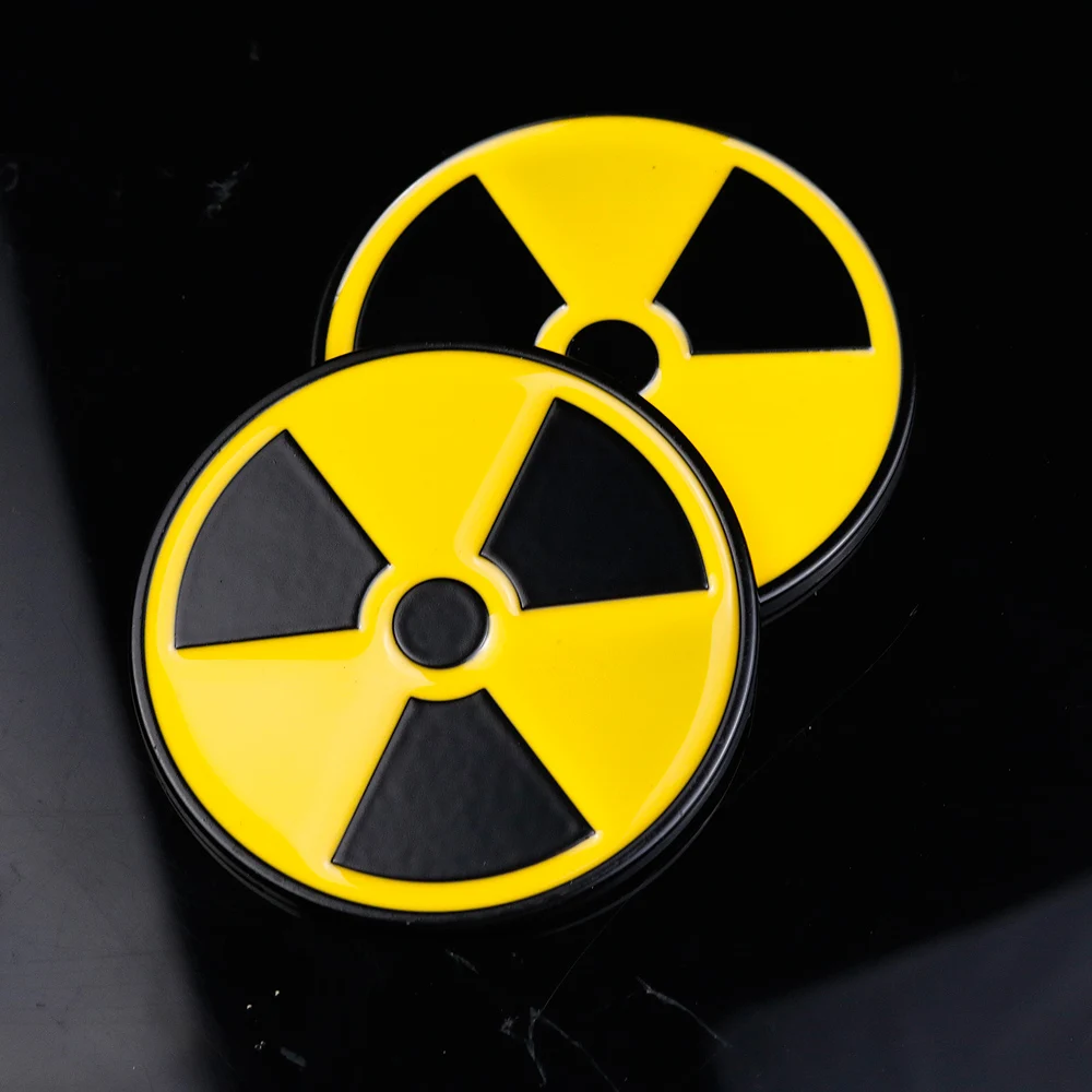 3D металлическая клейкая лента с ядерным излучением предупреждение о