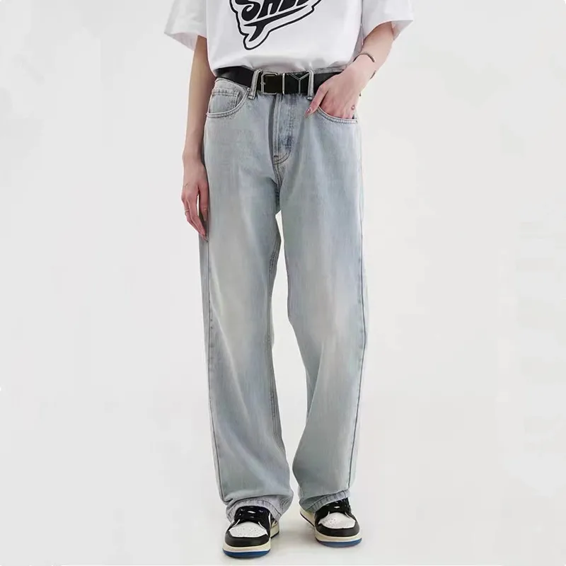 2022 New Arrivals Graphic Print Vintage Baggy Jeans For Men Y2K Clothes Distressed Washed Straight Denim Pants Pantalones Hombre
