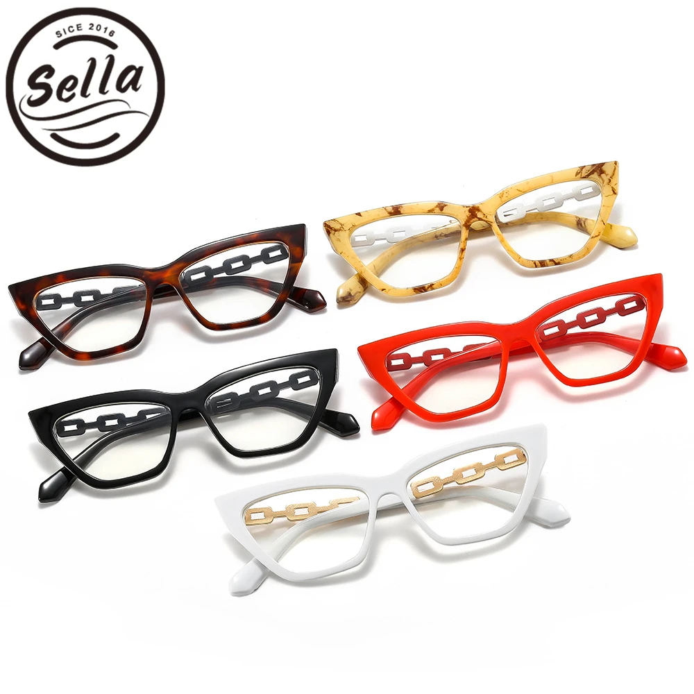 

Sella Новое поступление модные мужские женские Ретро Винтажные Солнцезащитные очки «кошачий глаз» классические женские очки с прозрачными л...