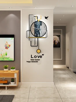 GY Modern Light Luxury Clock Wall Clock Personality Creative Fashion Simple Wall Hanging Nordic Style Wall Hanging Clock Light