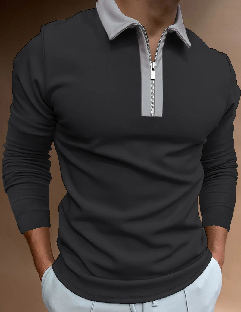 New 2023 Men's Polo Shirt Spring T-shirt Long-sleeved Casual  Comfortable Breathable Polo Shirt Men's Large Size Clothing S-3XL