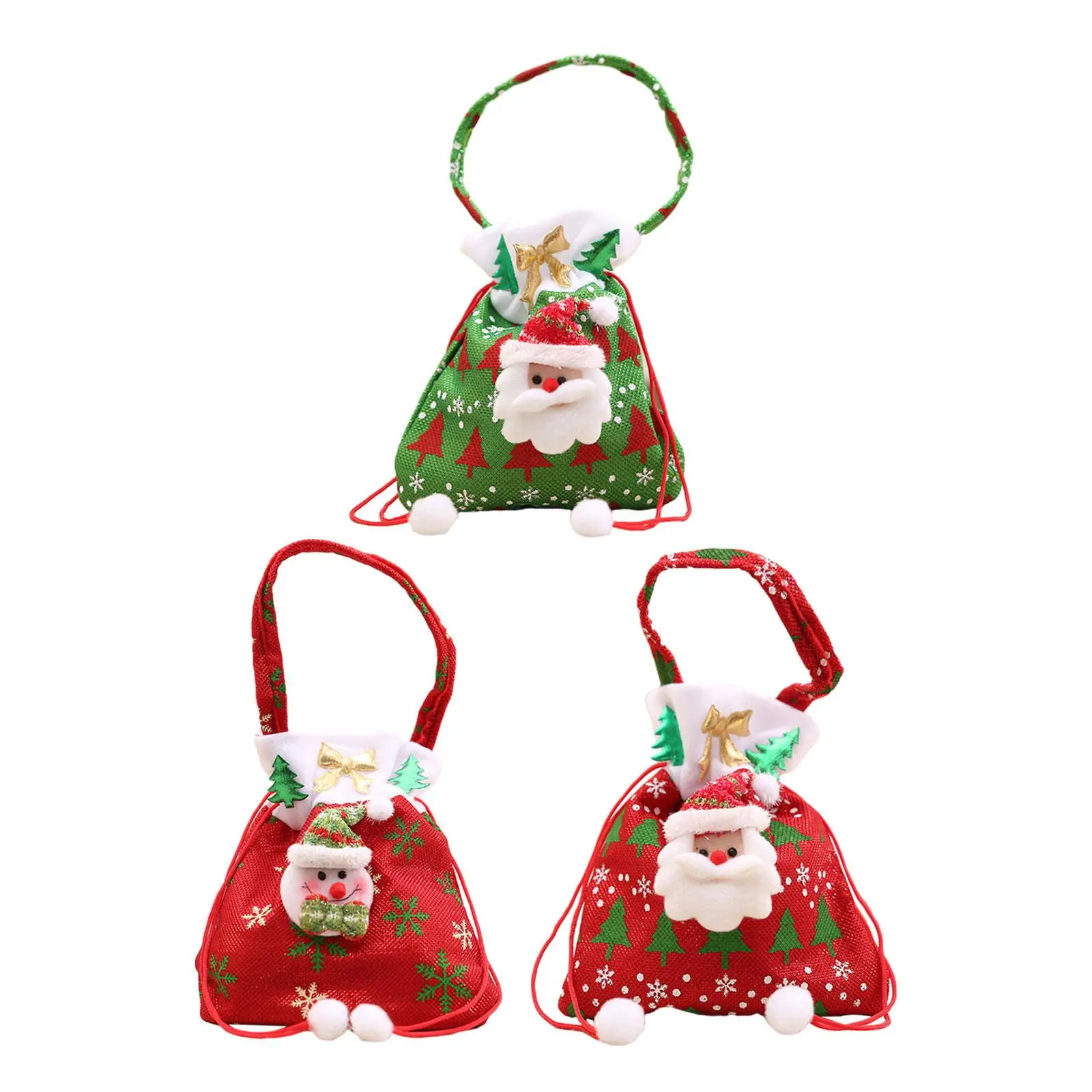 Рождественские вязаные подарочные сумки для кукол конфет на Рождество 2023