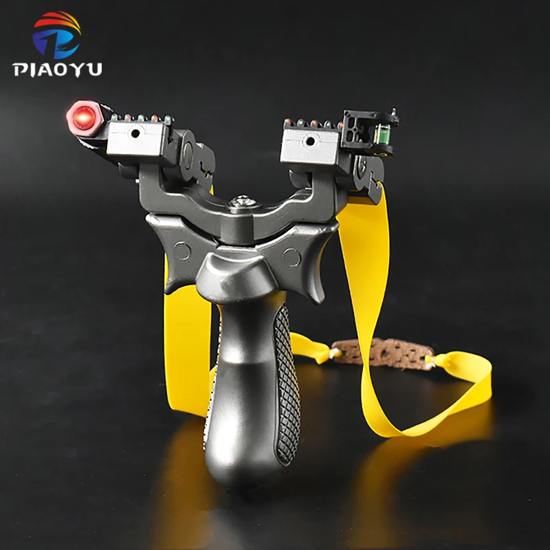 

Рогатка вращающаяся с лазерным прицеливанием, Резиновая лента высокой мощности, катапульта, набор охотничьих ремней, традиционные игрушки для стрельбы