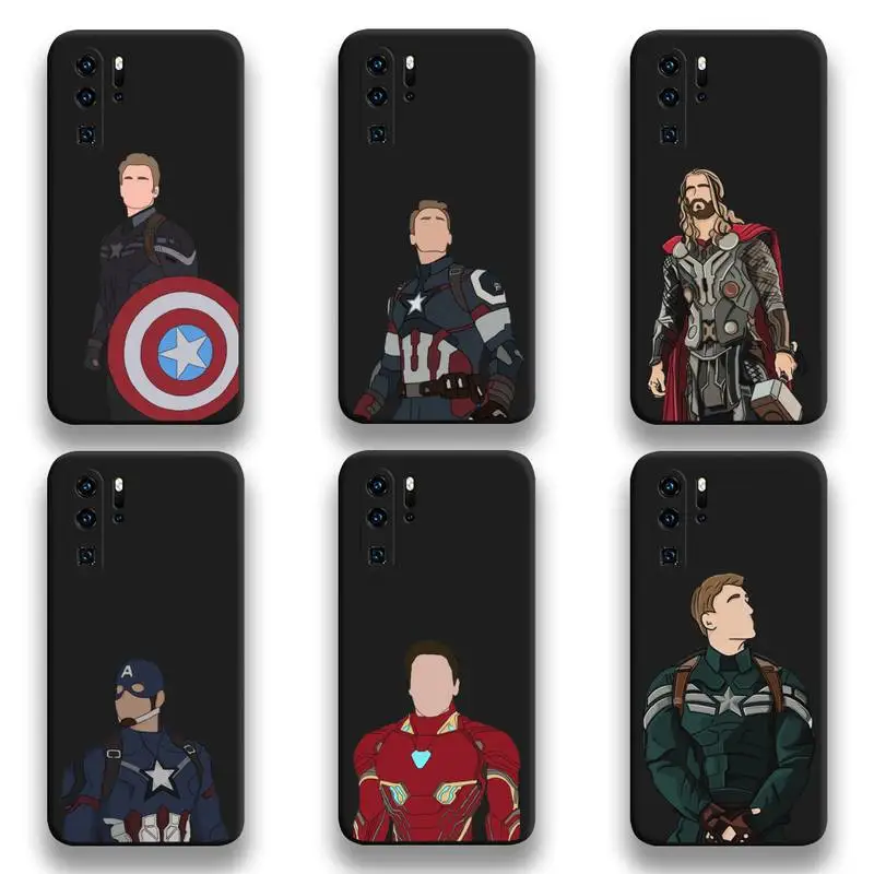 

Marvel Iron Man Captain America Steve Rogers Loki Phone Case For Huawei P20 P30 P40 lite E Pro Mate 40 30 20 Pro P Smart 2020