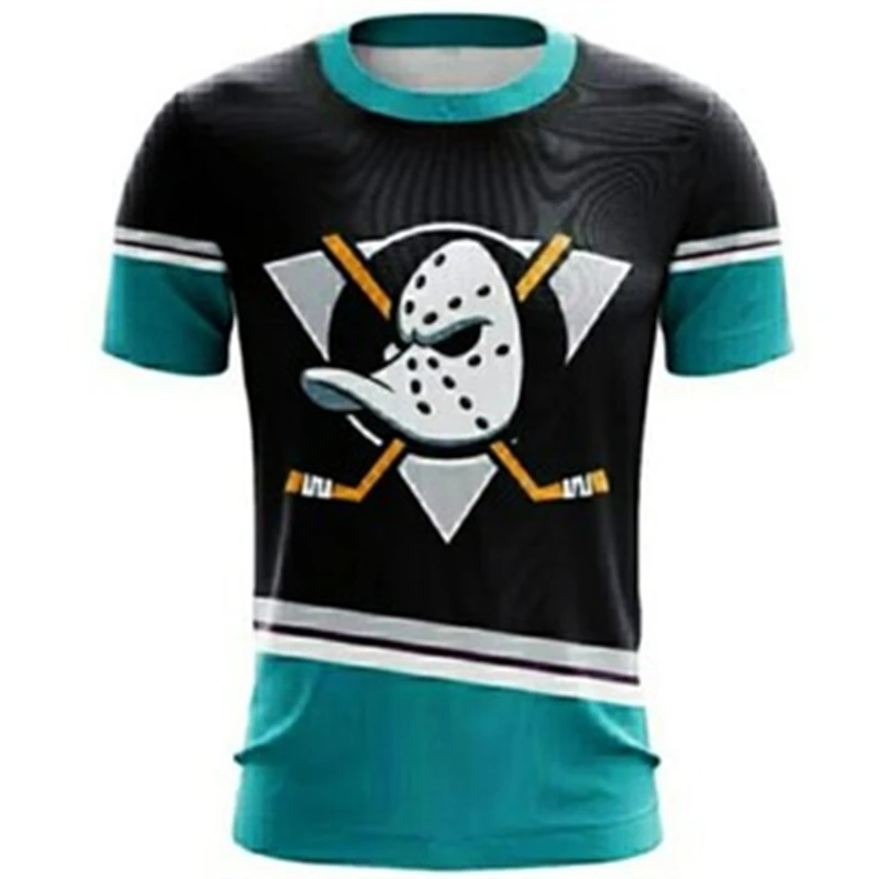 

2023 Summer Hockey Sports Short Sleeve Men's Children's Outdoor Leisure Entertainment Breathable Large Fashion T-shirt