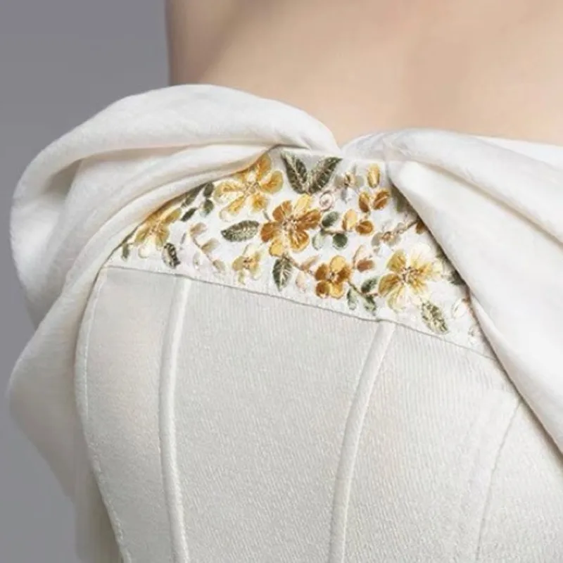 DEAT женское модное платье с вырезом на шее и открытой спиной атласное