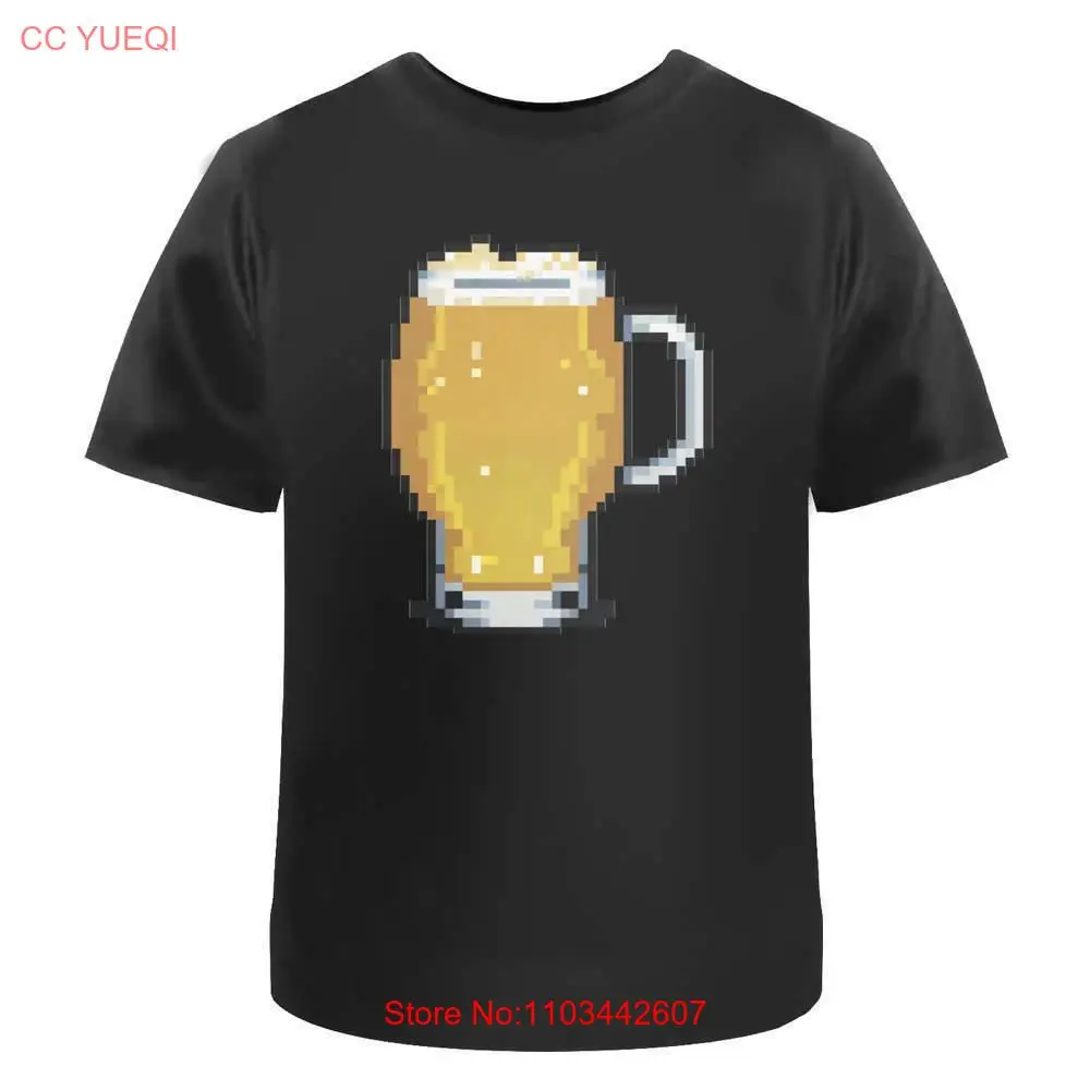 Мужские/женские хлопковые футболки hefeweizen Glass Of Beer Pixel Art (TA044074)