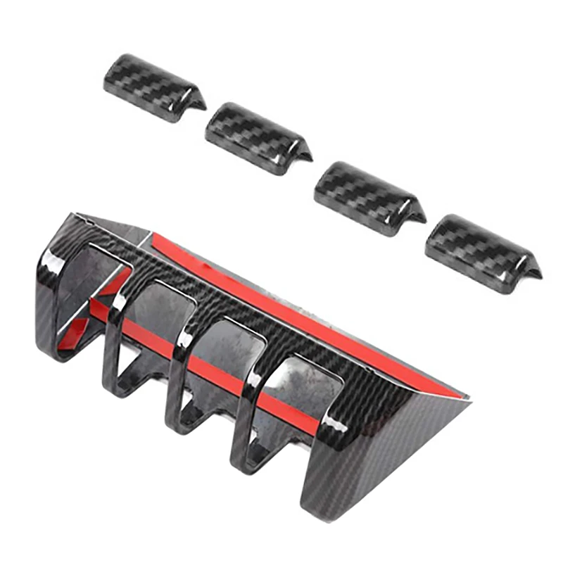 

ABS Carbon Fiber Car Window Lifting Switch Panel+Button Trim Cover Sticker Accessories for Suzuki Jimny
