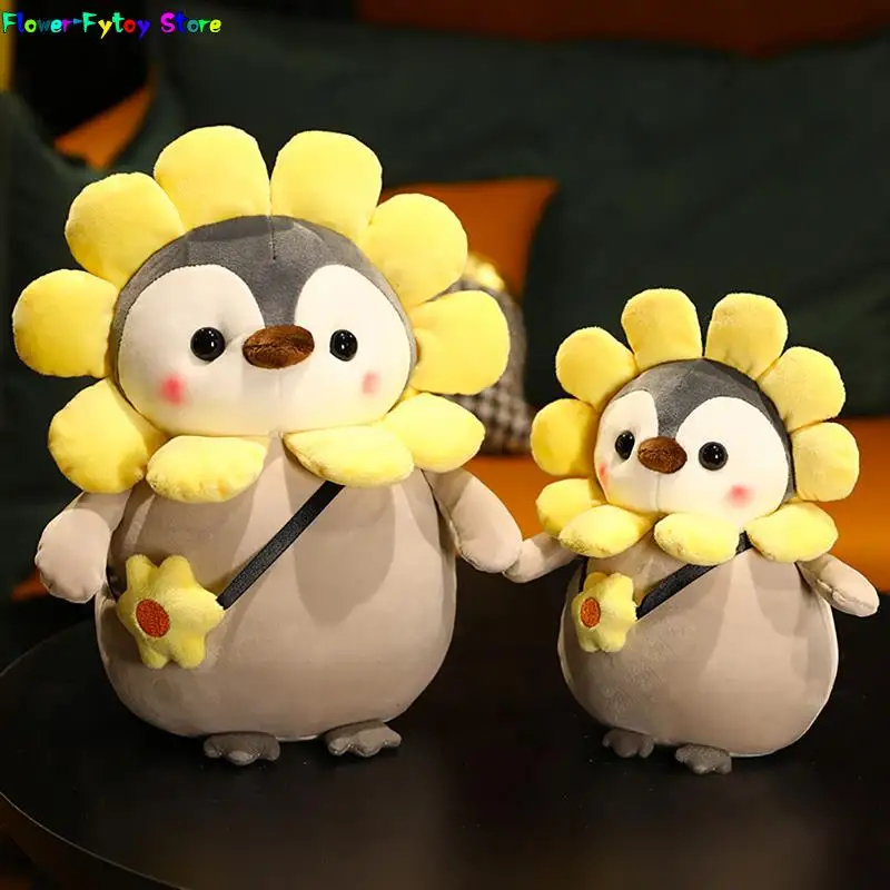 1PC Cute Cartoon Mollusk Penguin Cosplay Plush Cross-dress Rabbit Sunflower Unicorn Gifts to Girlfriend Room Decor 25cm - купить по