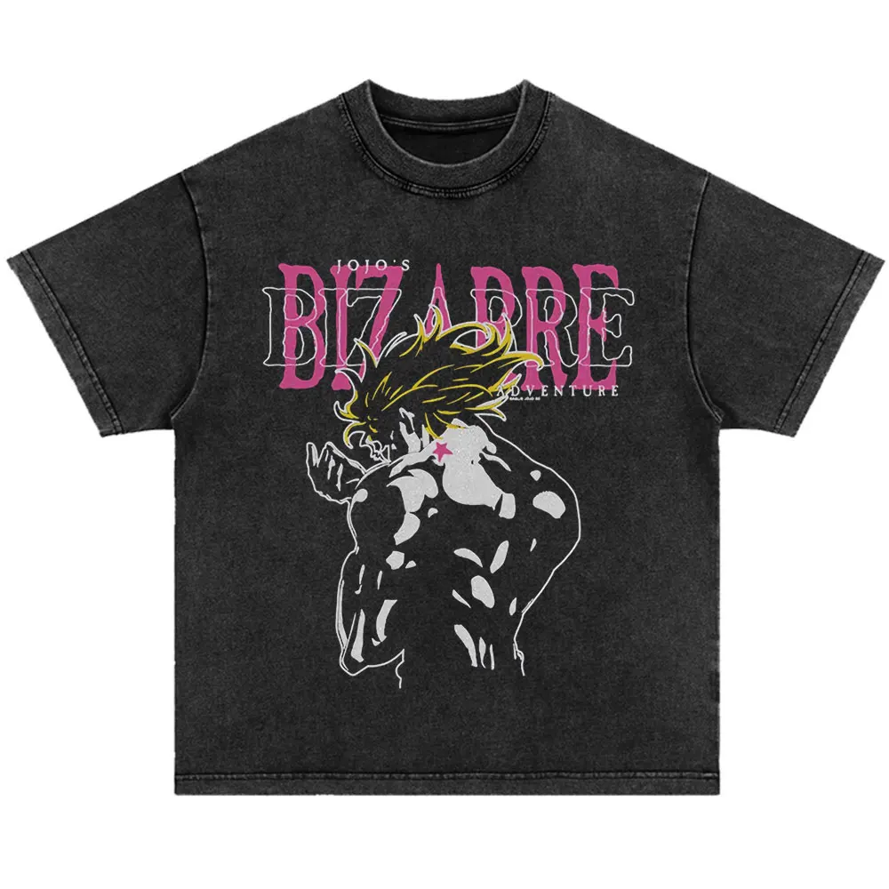 Футболка с изображением аниме Jojo Bizarre Adventure Jotaro Star Platinum мужская винтажная