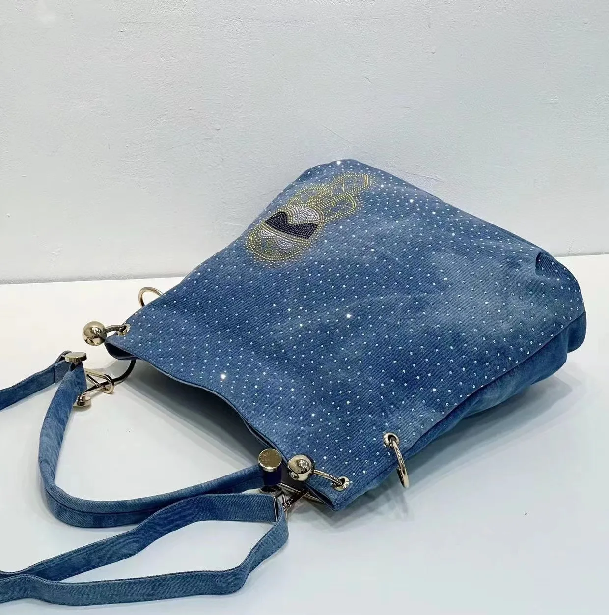 Washed Canvas Bag Embroidered Portable Woman Luxury Famous Designer Bag Retro Vintage Tote High Capacity Shoulder Bag Tote Bag