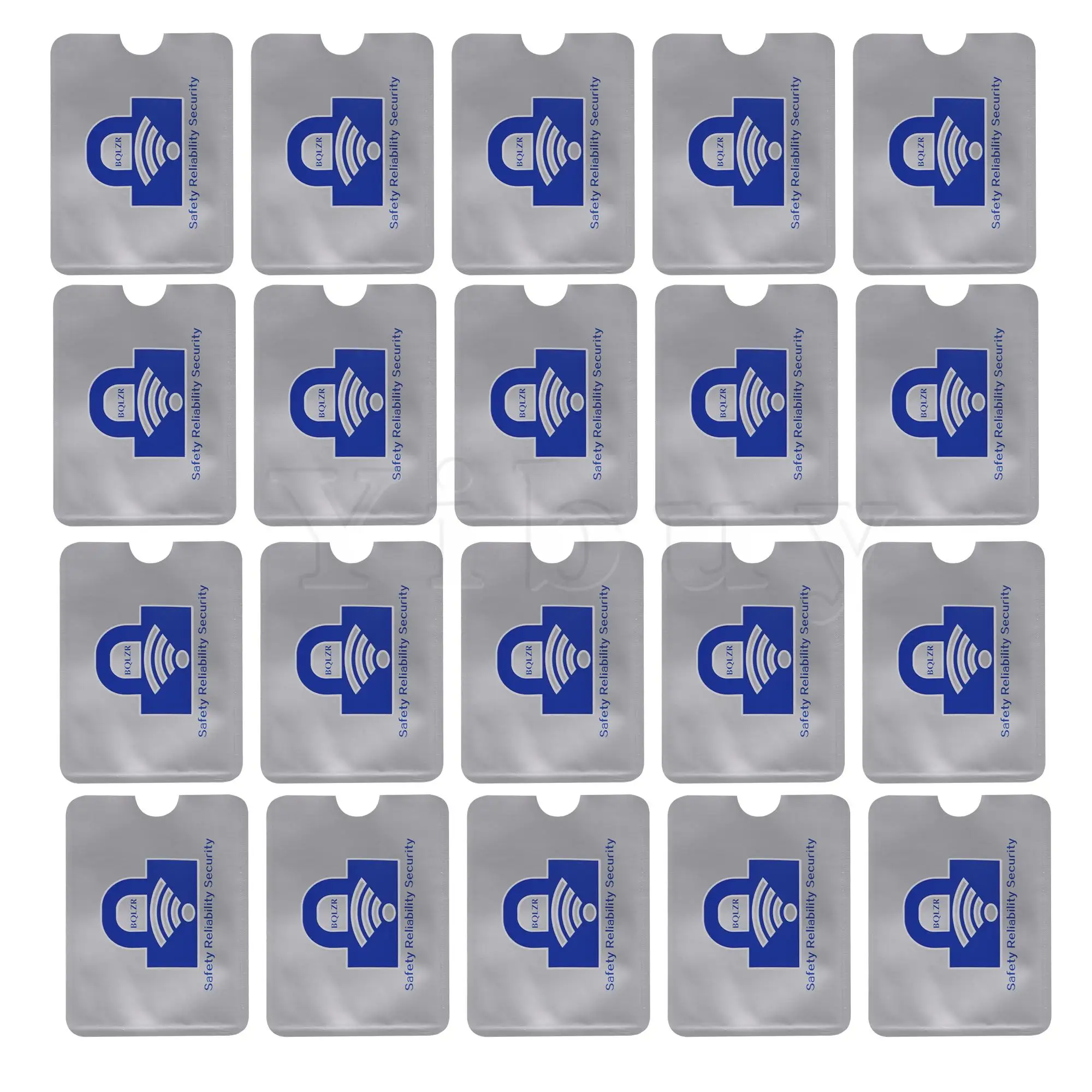 

20Pcs RFID Passport Secure Holder Blocking Sleeves 3.58"x2.48" Silver