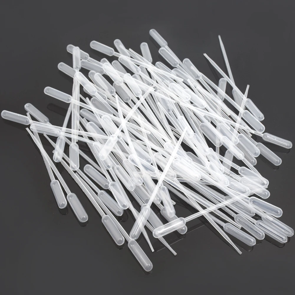 

100PC 0.2ML 0.5ML 1ML 2ML 3ML 5ML 10ML Disposable Plastic Eye Dropper Transfer Graduated Pipettes Office Lab Experiment Supplies