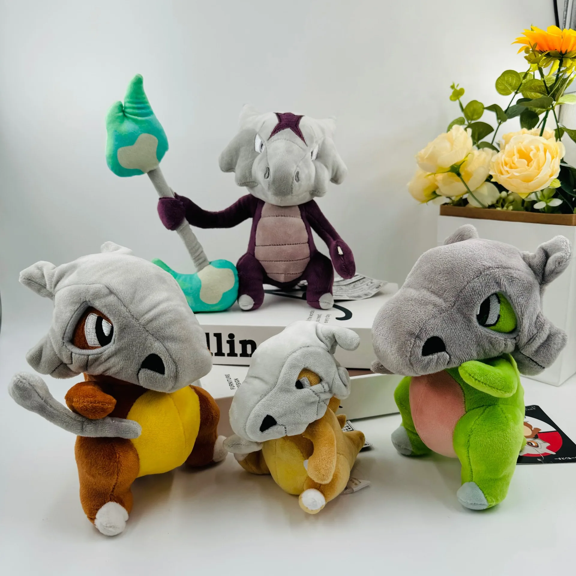 Pokemon Cubone Marowak мультяшная фигурка очаровательная подушка игрушки коллекционный