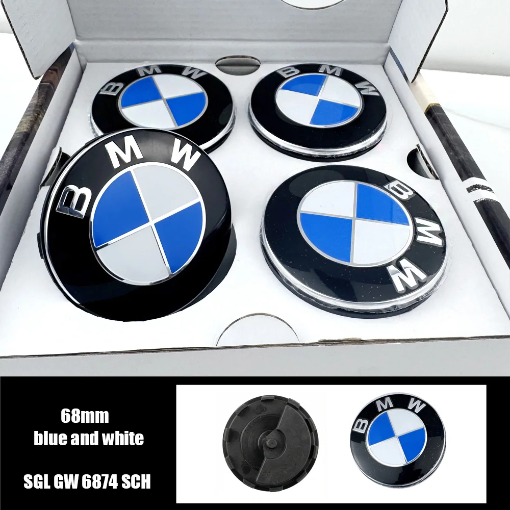 

4 шт. миниатюрные колпачки для центра диска BMW с логотипом, 68 мм, на магнитной левитации, аксессуар для авто, замена для 1/3/5/7 X1 X3 X5 X6