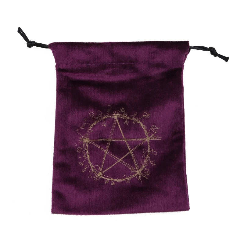 

Card Storage Bag Board Game Card Embroidery Drawstring Package Velvet Bag NEW