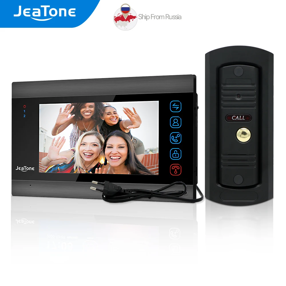 JeaTone 7 Inch Video Intercom for Home Street, 1200TVL Mini Doorbell Camera Access System with Motion Recording and Night Vision