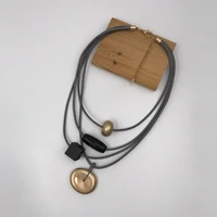 suekees goth fashion jewelry vintage collar necklace wood and ccb beads earthy collares layered necklace for women accessories