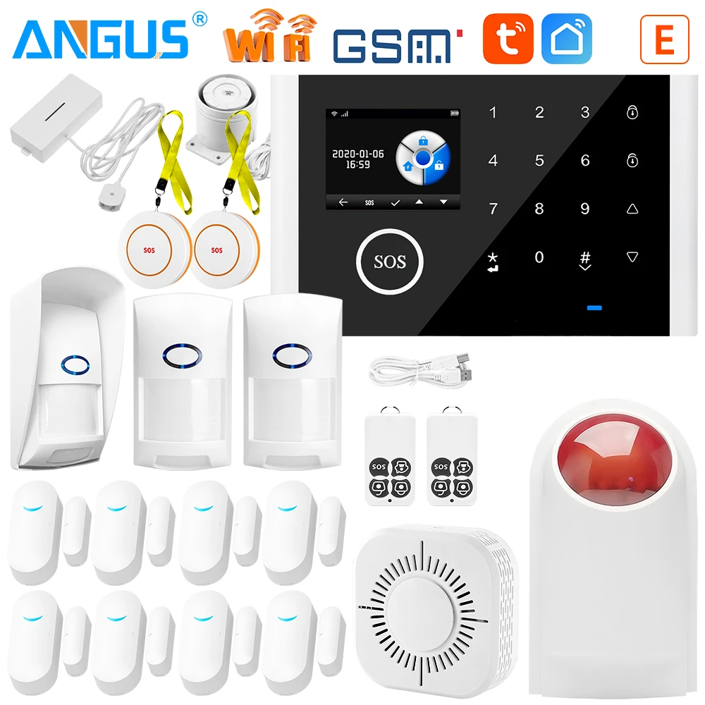 

Охранная сигнализация Angus для умного дома, 433 МГц, GRPS GSM PSTN