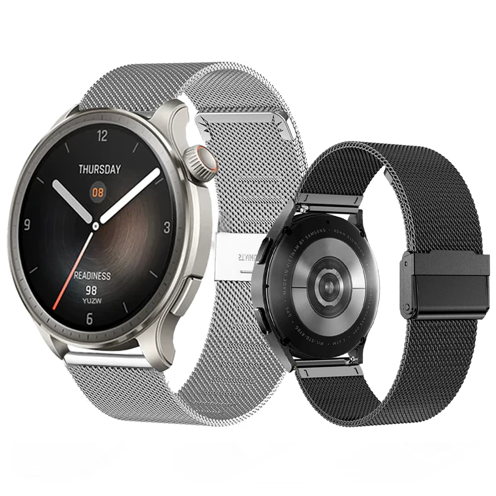 Металлический ремешок 20 мм 22 для Huami Amazfit BALANCE/GTR/GTS/Bip/Pace/Stratos 3 часов Xiaomi Watch Color 2 S2 S1 S4