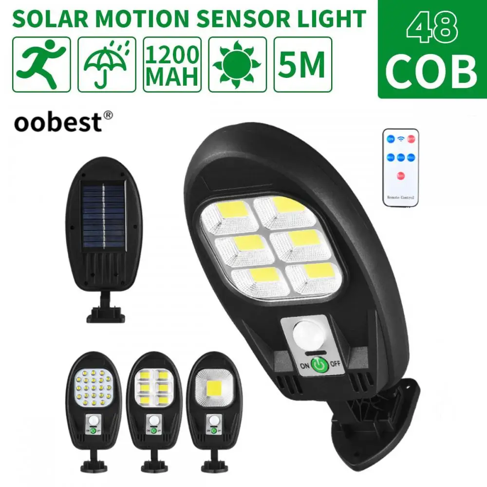 

Waterproof LED Solar 3Mode Human Induction Lights Outdoor Sunlight Solar Powered Street Wall Lamp For Garden Patio Decoration