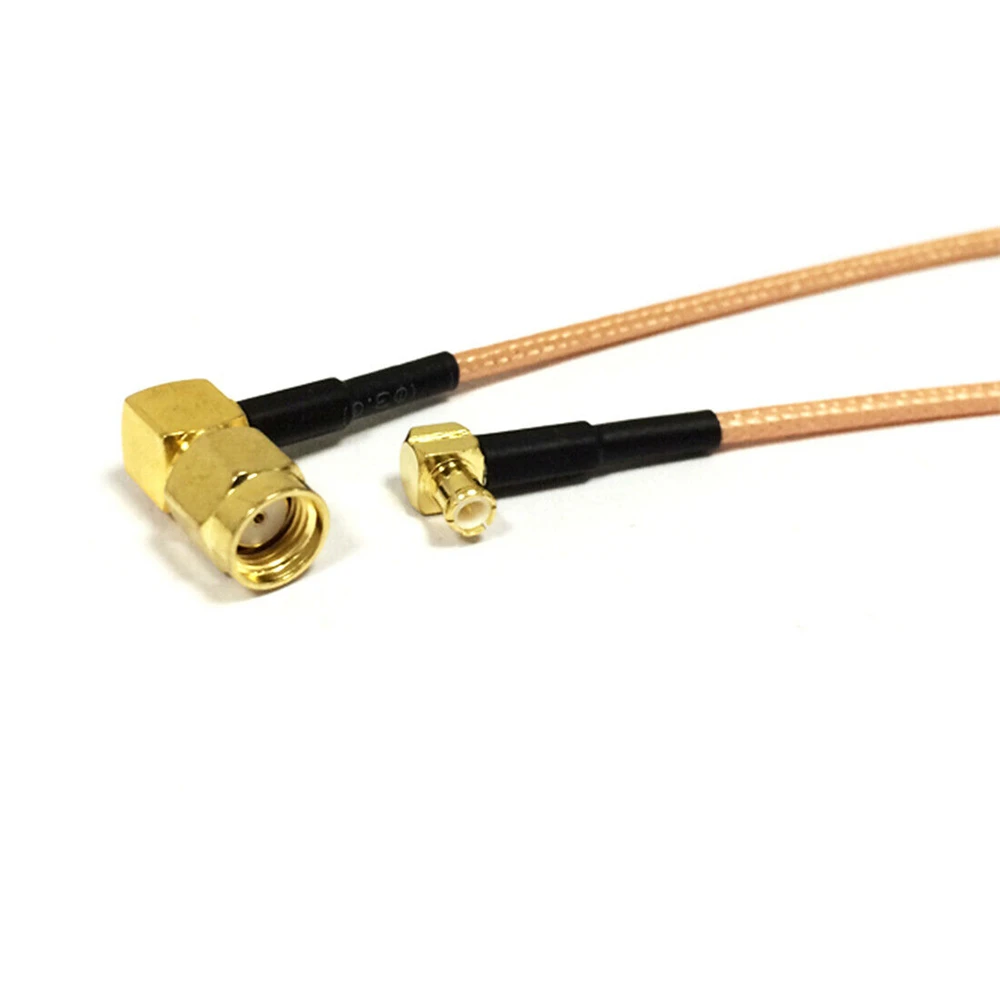 

6inch RP SMA male female pin RA to MCX male right angle RF coax cable RG316 15cm