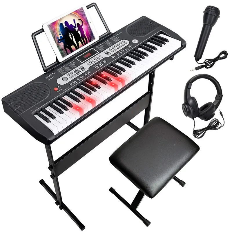 

61 Key Electric Keyboard Set with Lighted Keys Portable Piano Kit