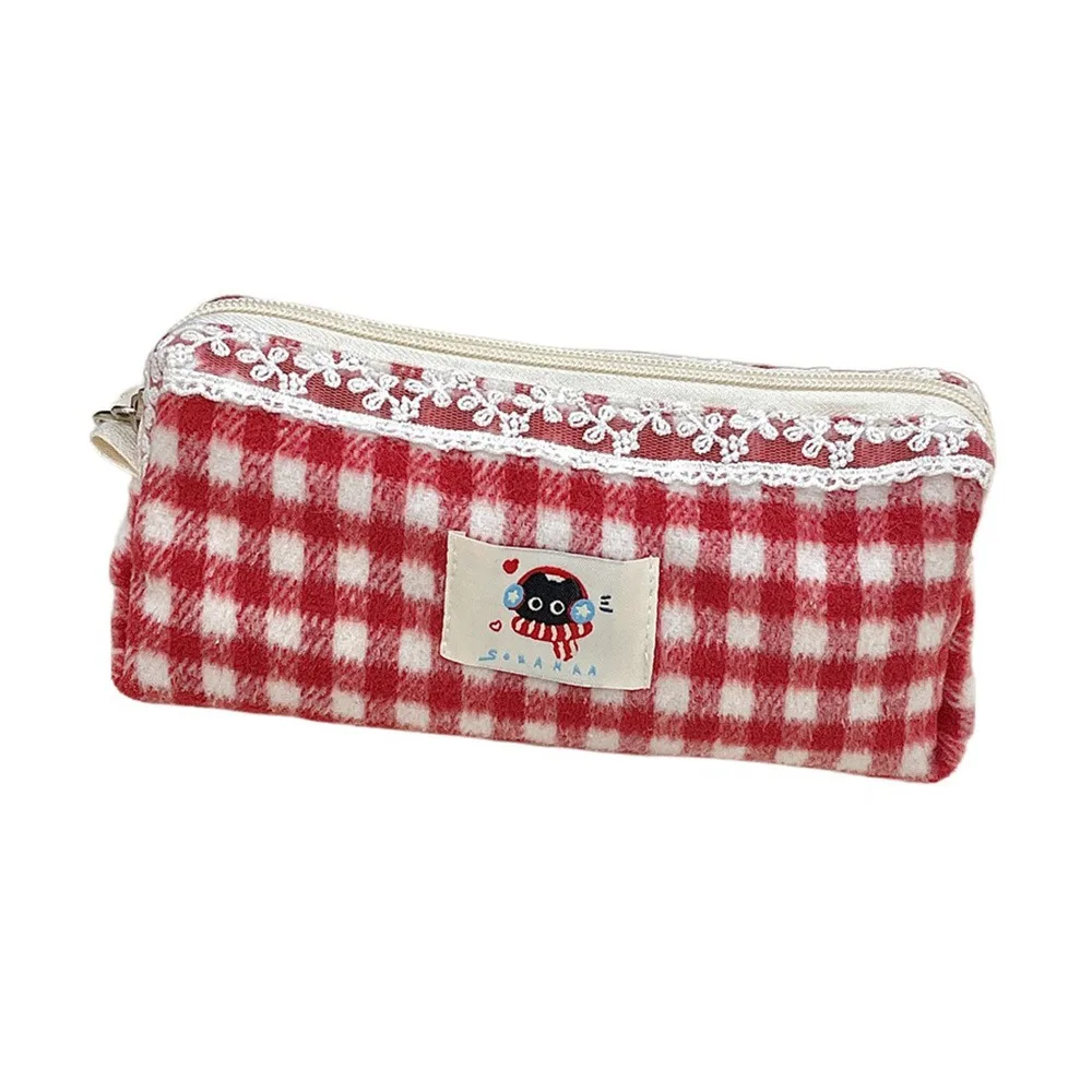 

Клетчатый шерстяной пенал Kawaii