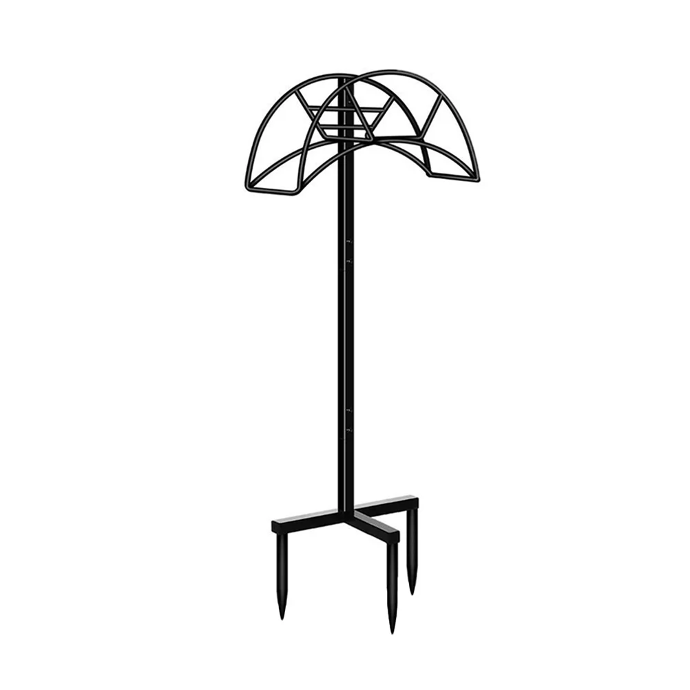 

Hose Hanger Rack Water Garden Holder Stand Pipe Metal Storage Reel Freestanding Organizer Mount Wall Yard Sturdy Antique Iron