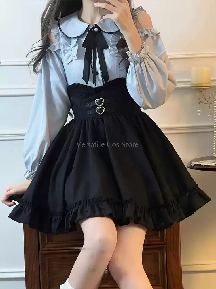 Женский костюм на Хэллоуин с открытыми плечами и юбкой