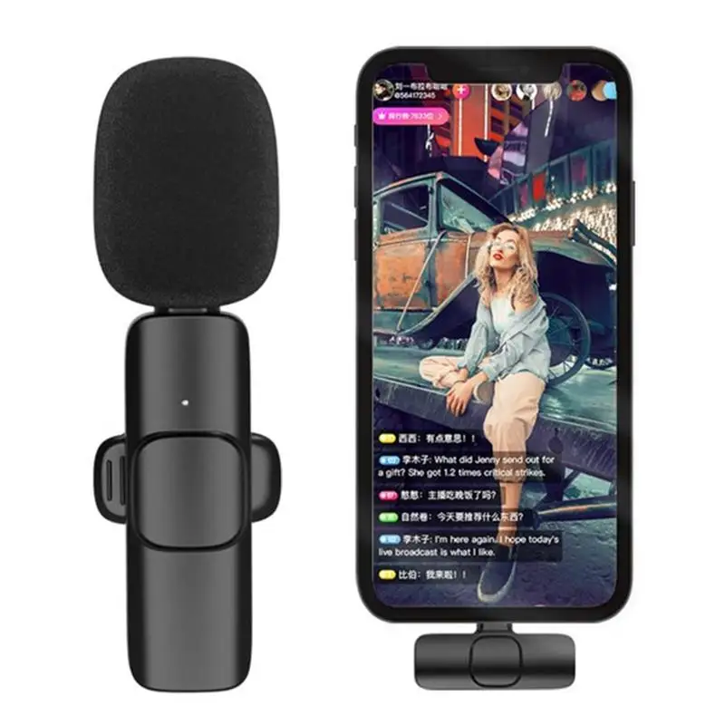 

Беспроводной петличный микрофон, Мобильный микрофон с шумоподавлением и Bluetooth K9, 2 шт.