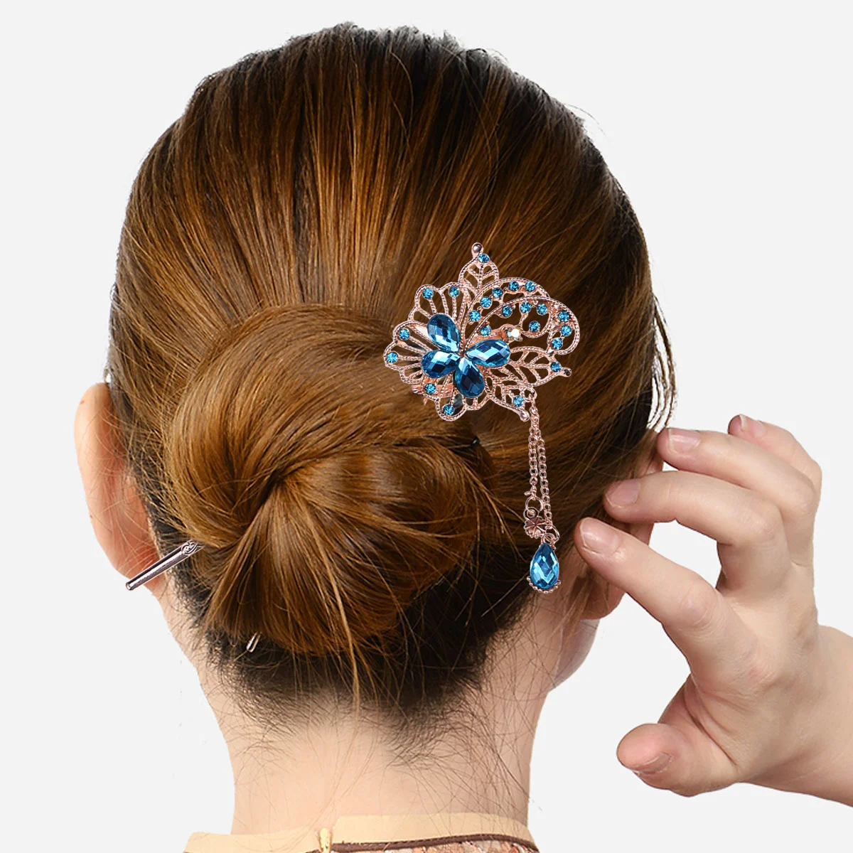 Заколки для волос со стразами заколка прическа украшение в японском стиле