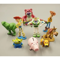 9pcs toy story slinky dog buzz lightyear woody lotso ham rex alien jessie bulleye doll gifts toy model anime figures collect