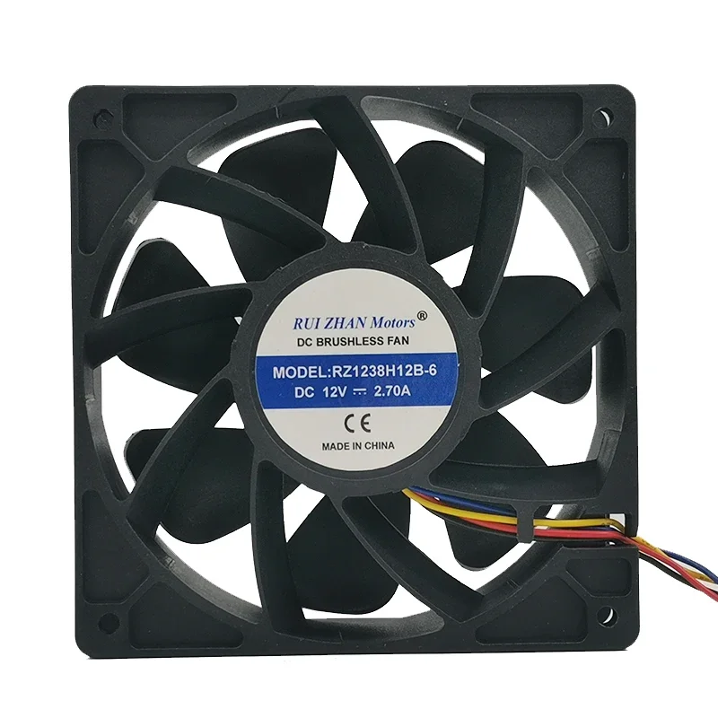 Фото Новый вентилятор Ruizhan Motors 12 см RZ1238H12B-6 DC 12V для шасси S7 S9, 120*120*38 мм №1