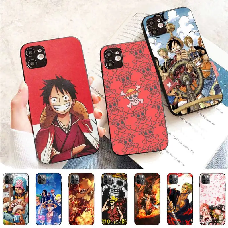 

BANDAI One Piece Phone Case for iPhone 11 12 13 Mini Pro Max 8 7 6 6S Plus X 5 SE 2020 XR XS Funda Case