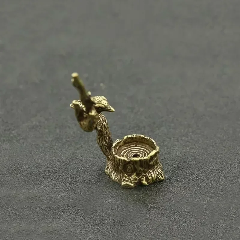 

Антикварная медная сорока, ветка сливы, украшения, креативный пень, курильница для домашнего офиса, украшения для стола, аксессуары