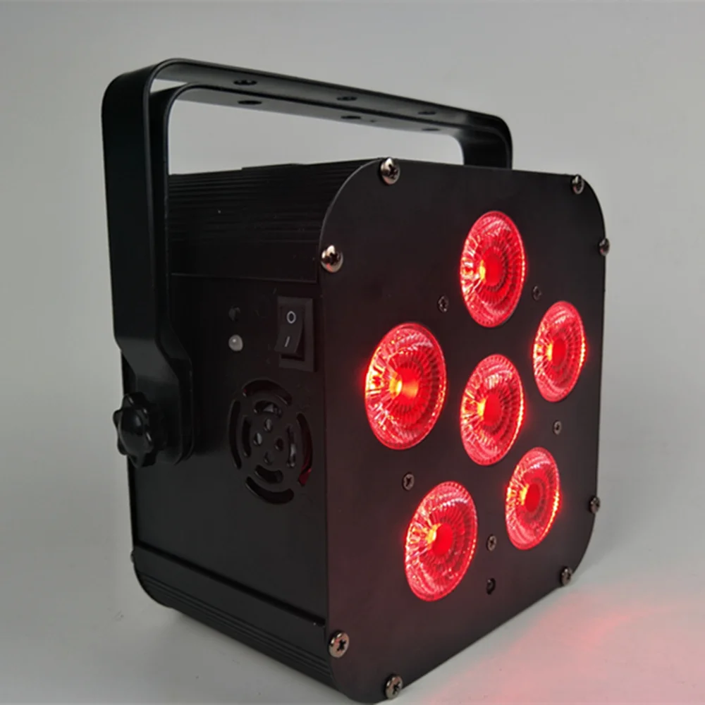 4 шт./партия rgbwa УФ 6 в 1 6x18 Вт аккумуляторная Светодиодная лампа par светодиодная