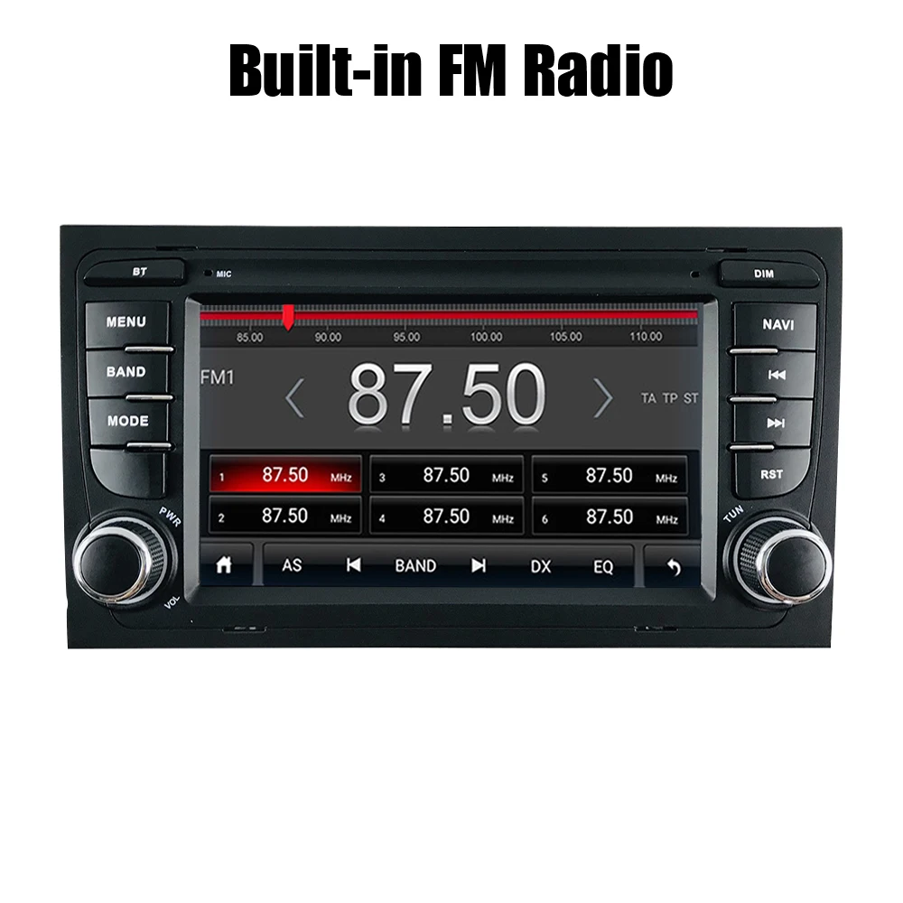 MP5-плеер 2 Din GPS Bluetooth WiFi FM-приемник 7 дюймов для Audi A4 B6/B7 S4 RS4 Android 10 автомобильный
