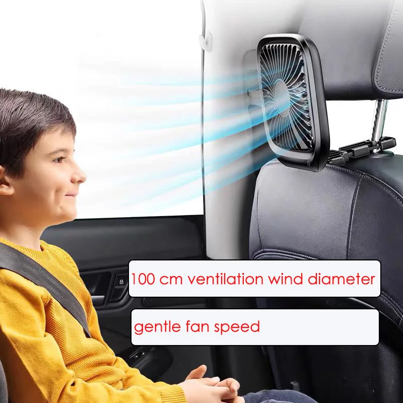 

Car Fan Cooler Foldable Silent Fan for Car Backseat Air Condition 3 Speed Adjustable Mini USB Fan Desk Fan Auto Accessories