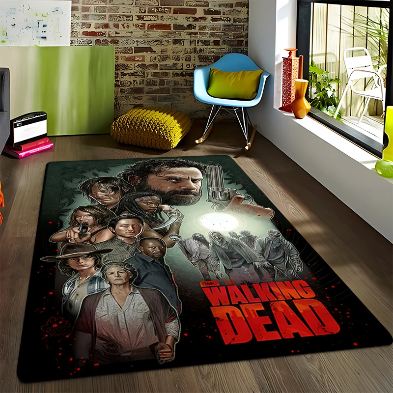 

Ковер Ходячие мертвецы, декоративный ковер на Хэллоуин, коврик для дивана, стола, нескользящий напольный коврик, коврик для стола, дверной к...
