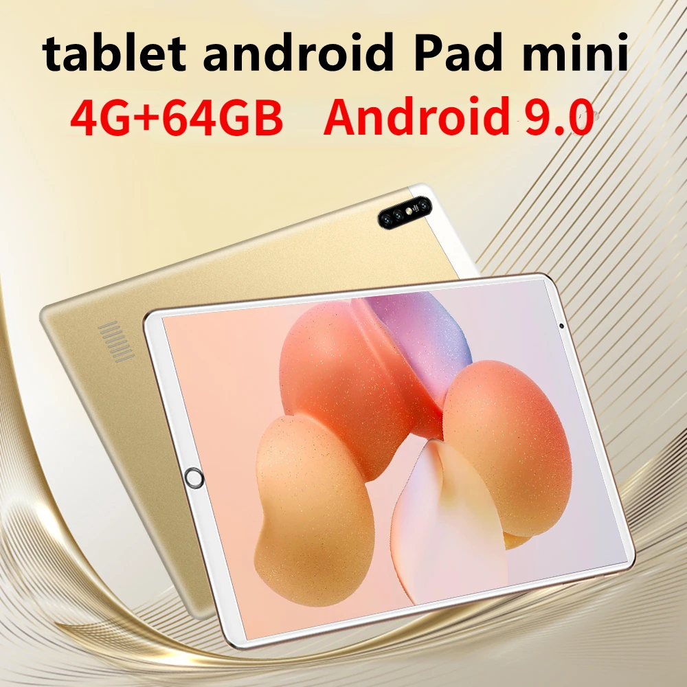 Bluetooth Android 9.0 IPS Screen 10.1 Inch Ten Core 4G Network RAM 4GB+ ROM 64GB Tablet PC 1280*800 IPS  Dual SIM Dual Camera