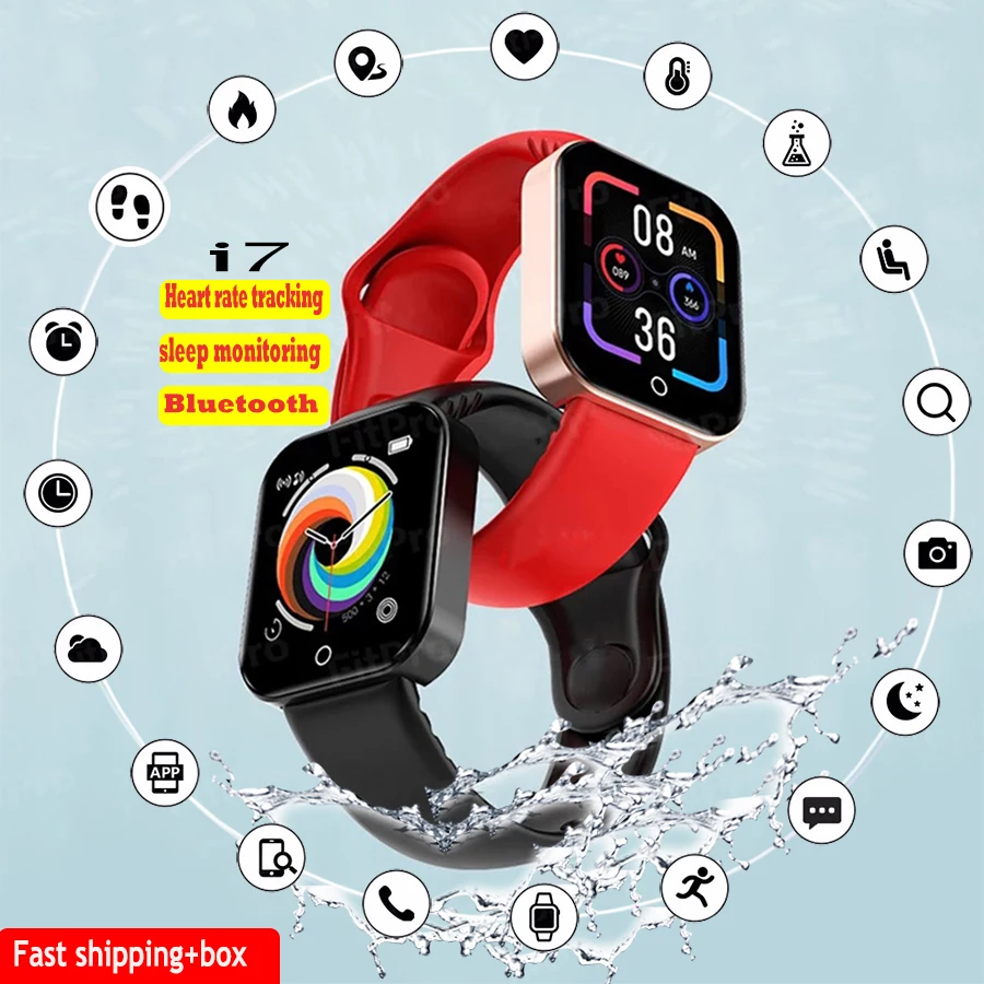 

New I7 Smart Watch Men Women Sports Fitness Bracelets Wristwatch Pulseira Inteligente Bluetooth For Android Ios Smartwatch Men