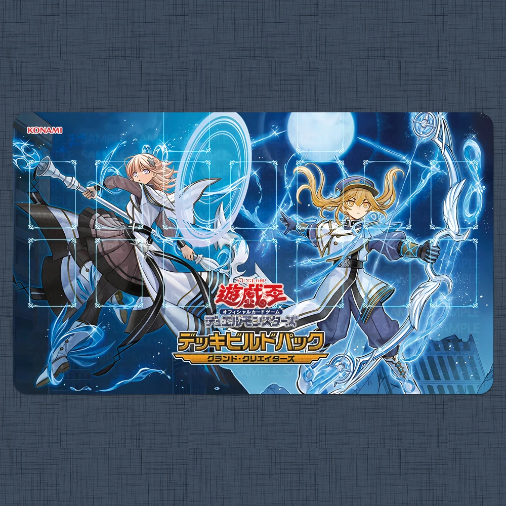 

Yugioh Playmat Exosister Kaspitell & Exosister Asophiel Card Games Playmats TCG OGC CCG Yu-Gi-Oh Mat-D97