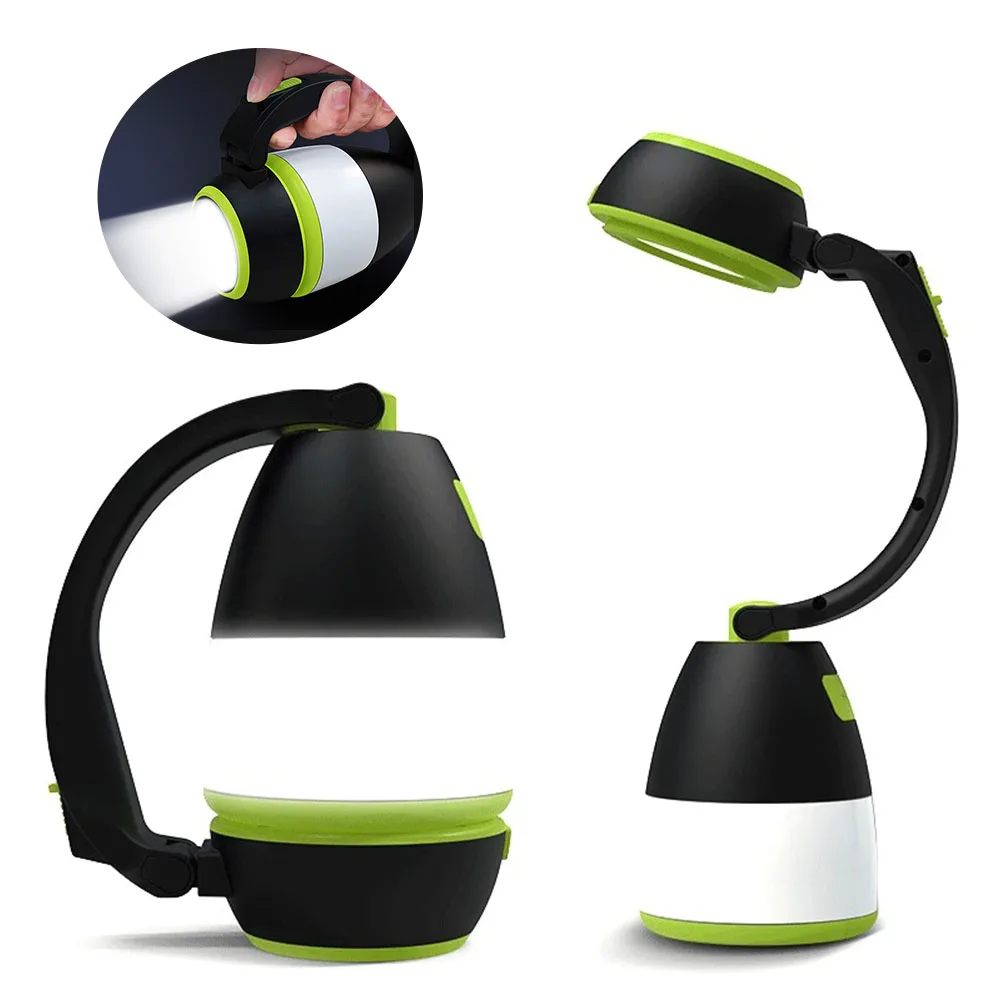 

Портативный фонарь для кемпинга, 3 в 1, многофункциональный фонарь, перезаряжаемый от USB, фонарь для экстренного освещения в помещении, настольная лампа, уличный фонарь для походов