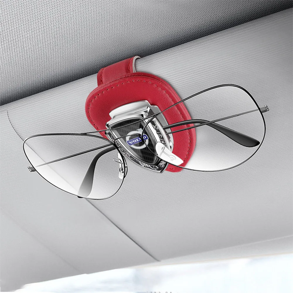 1 шт. Автомобильный держатель для очков зажим хранения Volvo универсальный