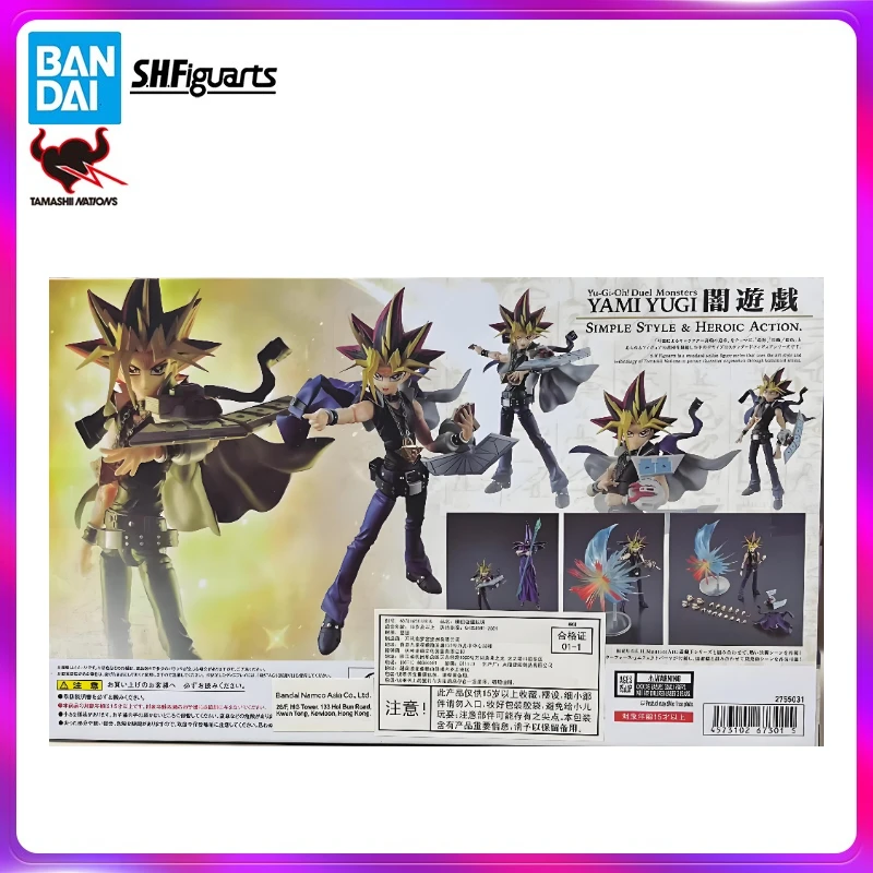Фото В наличии: S.H.Figuarts Аниме-фигурка Bandai Yami Yugi Yu-Gi-Oh! Оригинальные фигурки Duel Monsters: коллекционные модели из ПВХ, подарок TT №1