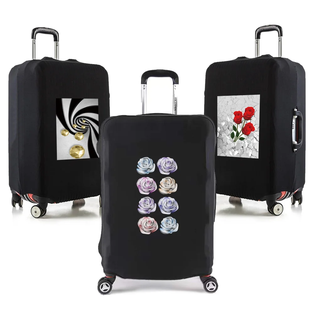 Модный Эластичный Чехол для багажа 18-32 дюйма, аксессуары для путешествий с принтом, защитный чемодан на колесиках